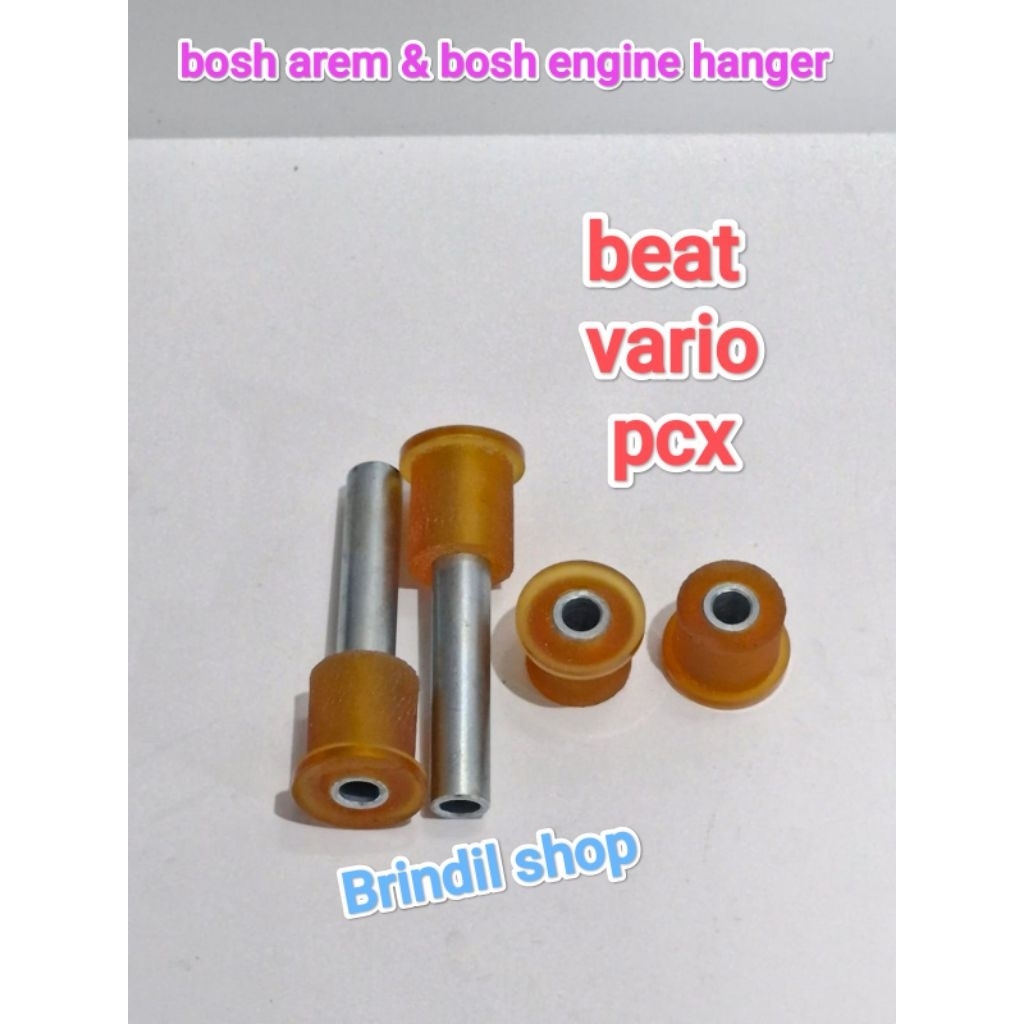 bosh arm & bosh engine hanger beat fi honda matic karet polyurethane,pipa lebih tebal dari ori