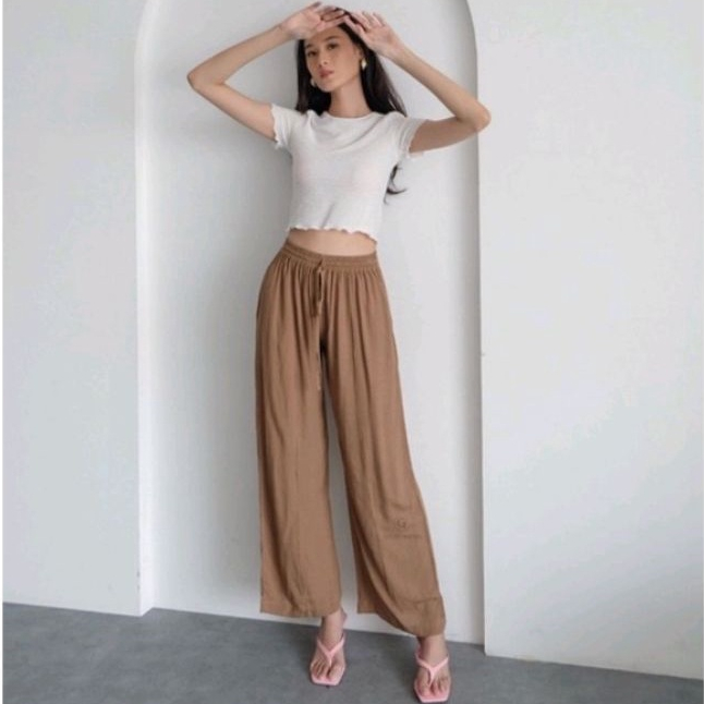 Everyday Pants - Celana Kulot Rayon Wanita Highwaist Ukuran Standart~Jumbo Premium First Hand