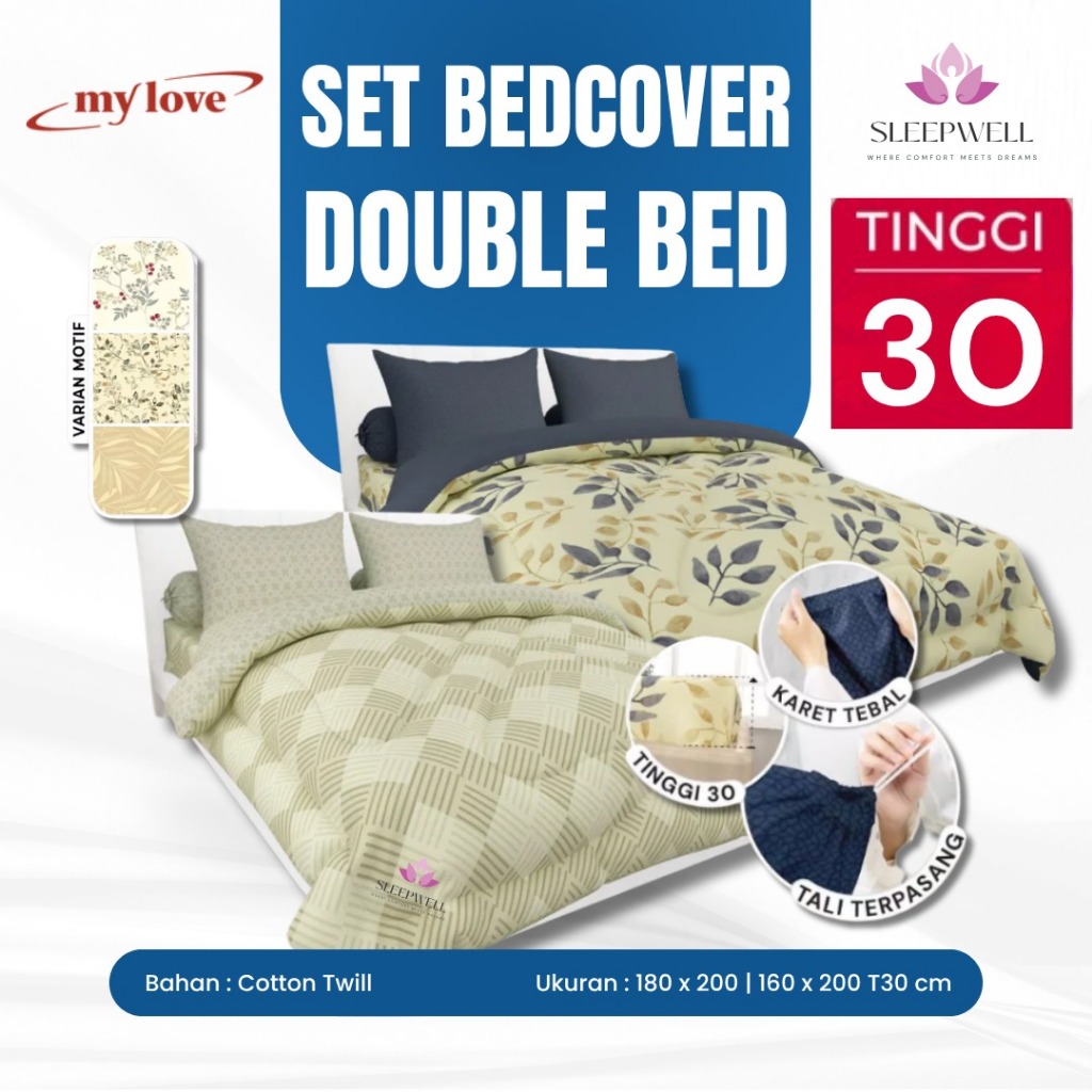 ALL NEW MY LOVE Bedcover + Sprei 180x200 / 160X200 Tinggi 30 Cm motif Zion  BC180T30ANML