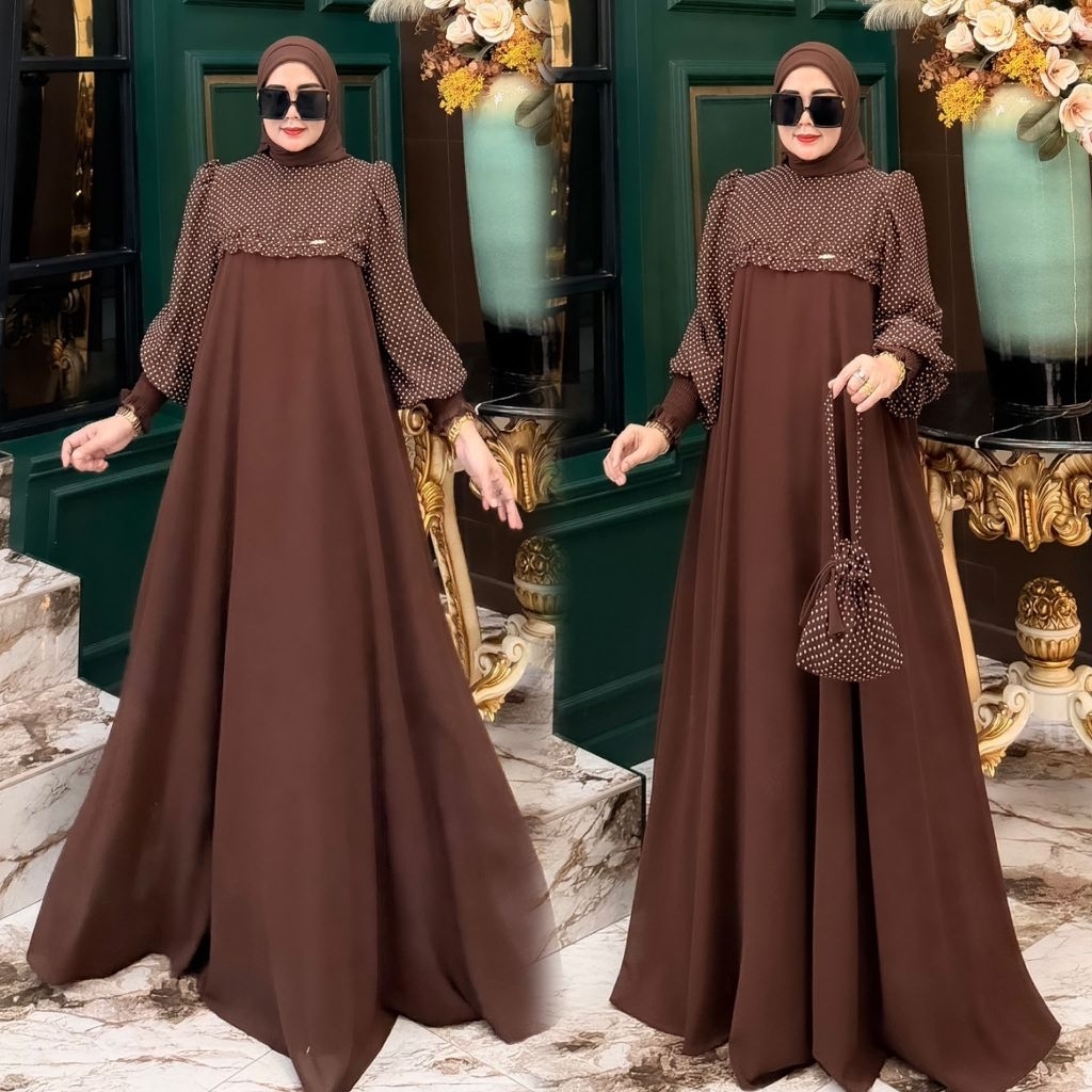 Veloza Polkadot Brown