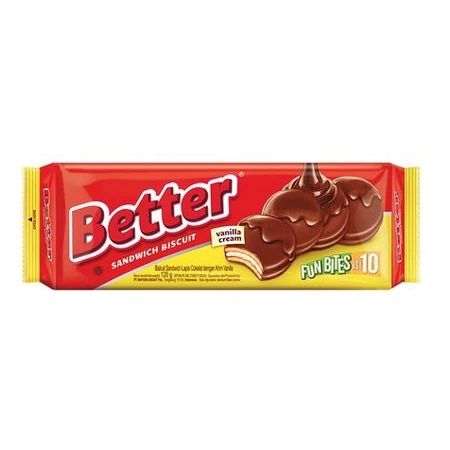 Better Fun Bites Isi 10 - Better Sandwich Biscuit Fun Bites - Better Sandwich Biscuit 100gram - Bett