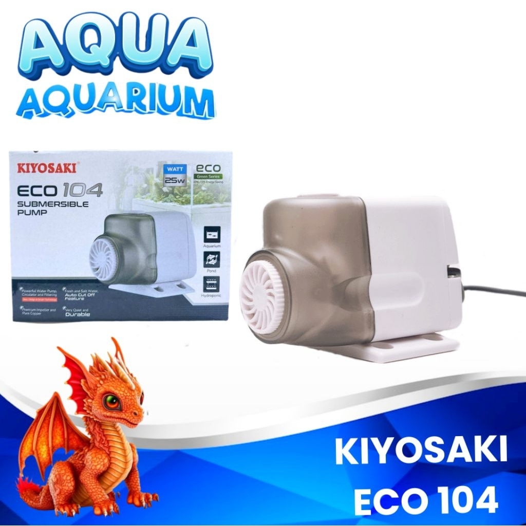 POMPA AQUARIUN/KOLAM IKAN KIYOSAKI ECO 104 WATER PUMP KOLAM