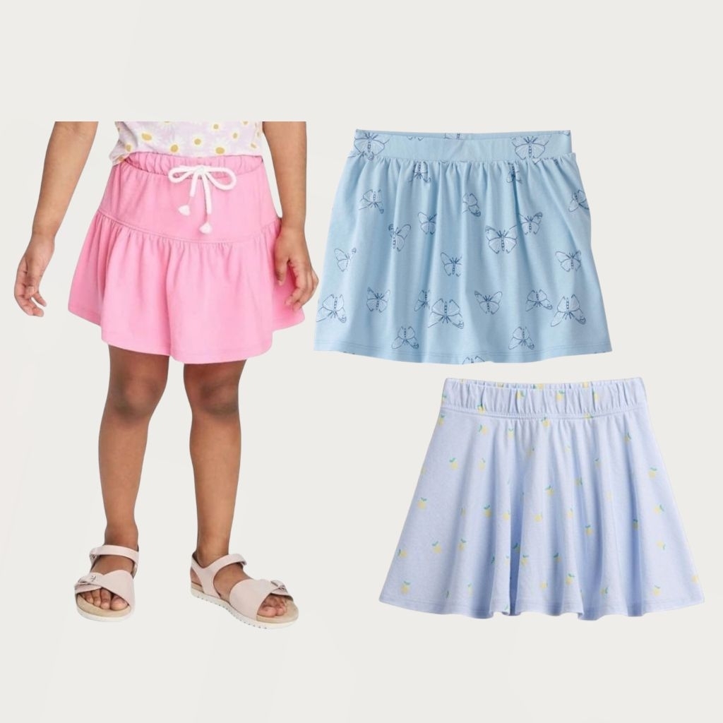 Rok celana pendek anak motif polos anak perempuan cat n jack