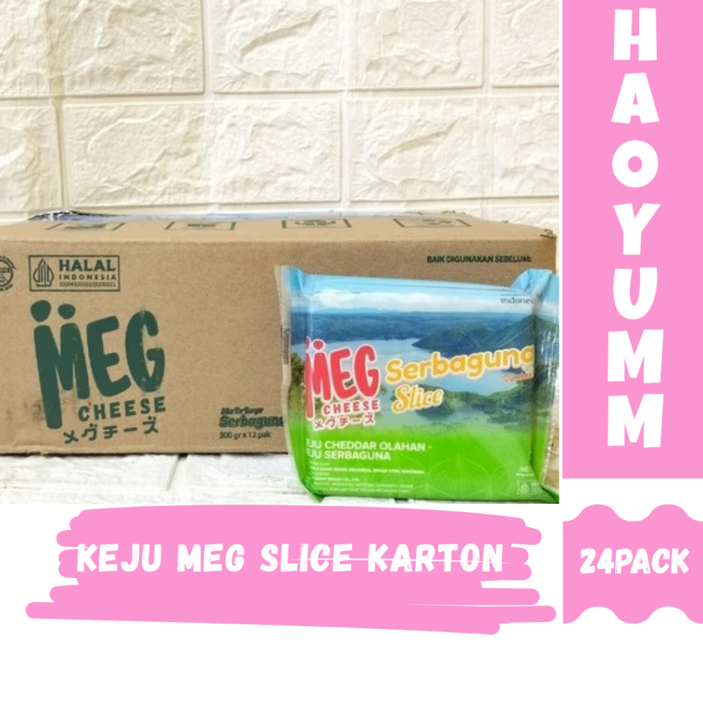 Meg Cheese Serbaguna Slice Keju Slice KARTONAN isi 24pack x 10 slice [HY]