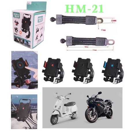 Stand Holder Motor HM21 Dudukan Penyangga Pegangan HP Pada Spion Motor HM-21