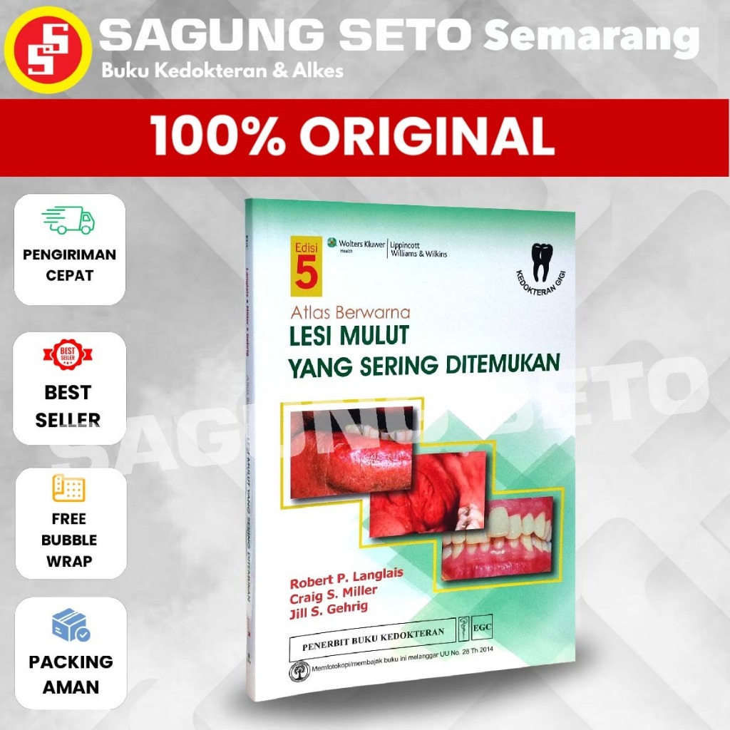 BUKU ATLAS BERWARNA LESI MULUT ED-5 YANG SERING DITEMUKAN - ROBERT P LANGLAIS