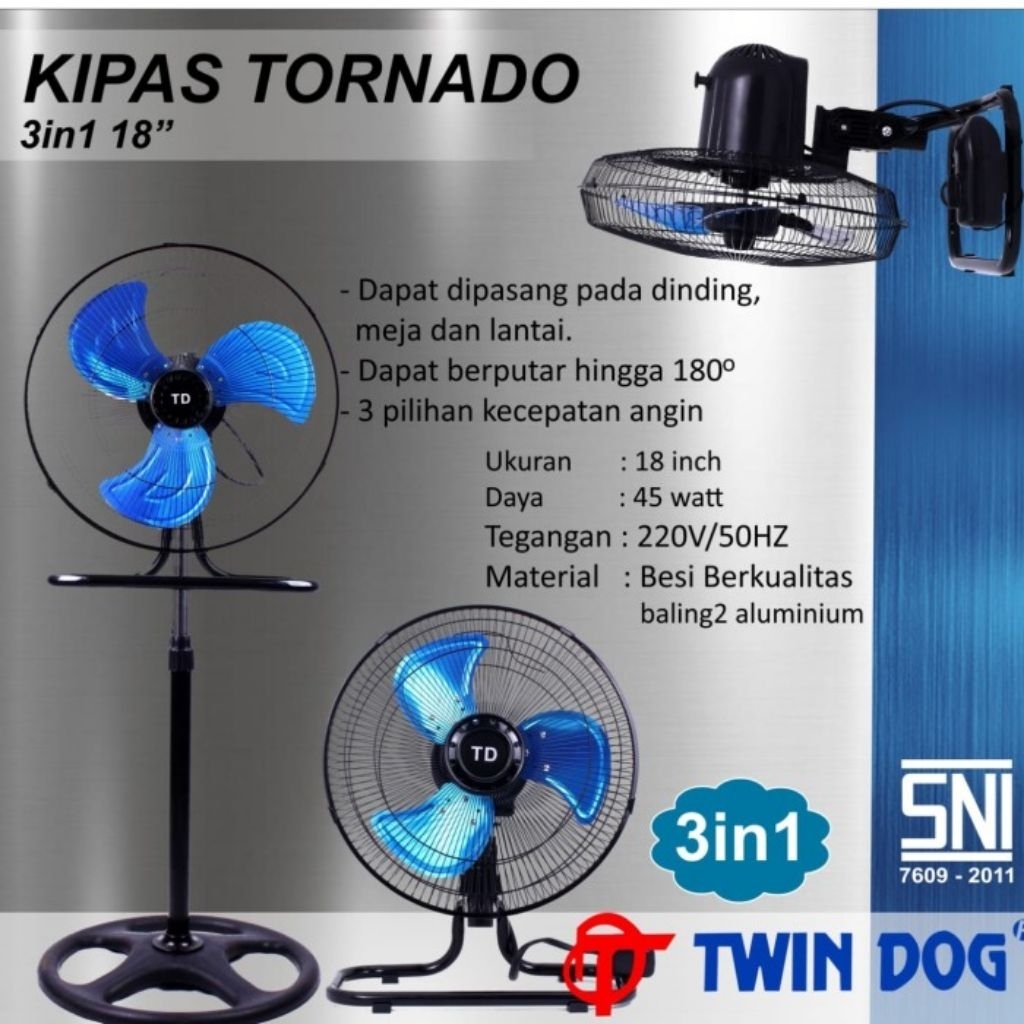 Kipas Angin Tornado TD 3in1