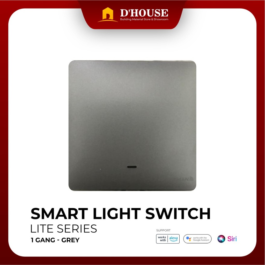 Handyman Smart Light Switch Lite WiFi - Touch , Saklar Lampu Pintar 1,2,3 Gang Bisa di Akses melalui