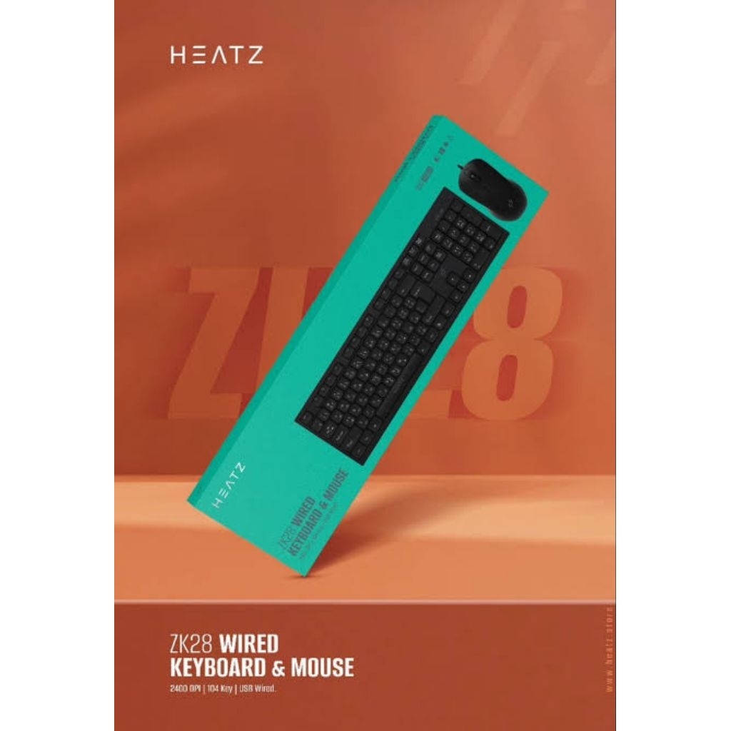 COMBO KEYBOARD + MOUSE  WIRED HEATZ ZK28