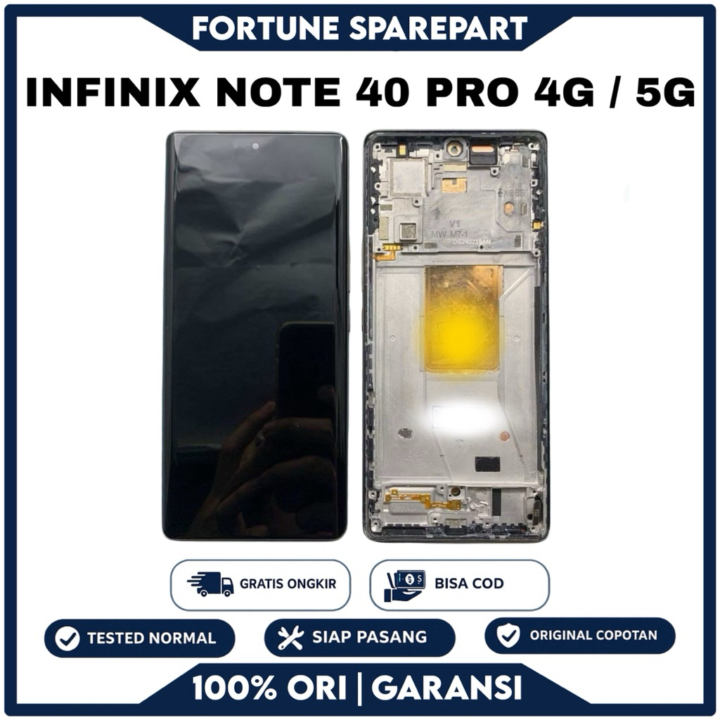 LCD TS TOUCHSCREEN FULLSET FRAME INFINIX NOTE 40 PRO 4G X6850 / NOTE 40 PRO 5G X6851 ORIGINAL COPOTA