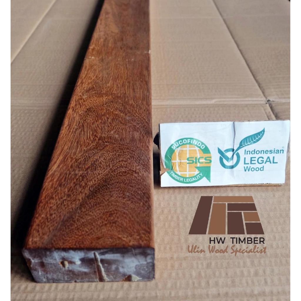 Papan Tebal Decking Kayu Ulin Kalimantan 3CM x 7CM x 120CM