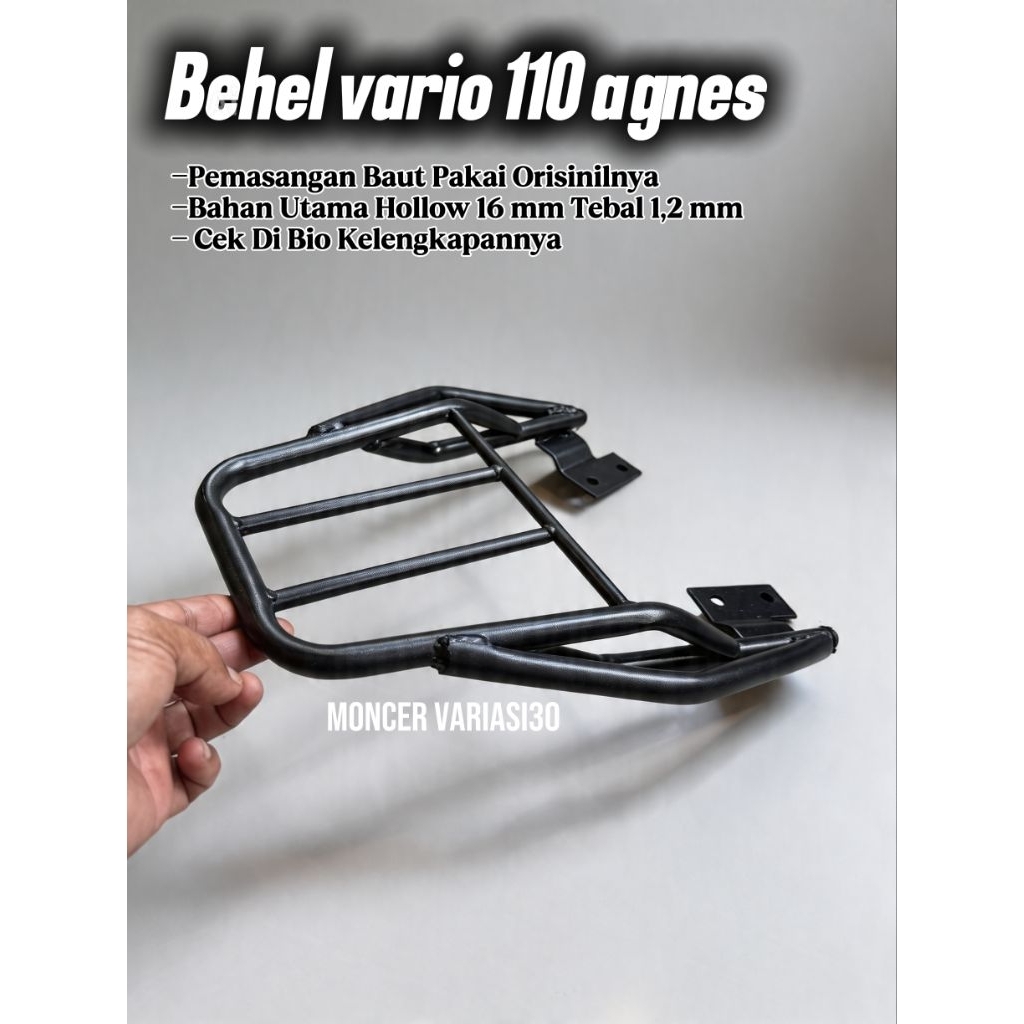 Dudukan Box Behel Box /Handle Belakang Motor Vario 110 agnes /Breket Terbaru
