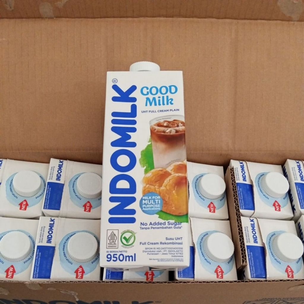 Indomilk Susu Uht Full Cream Plain 950ml