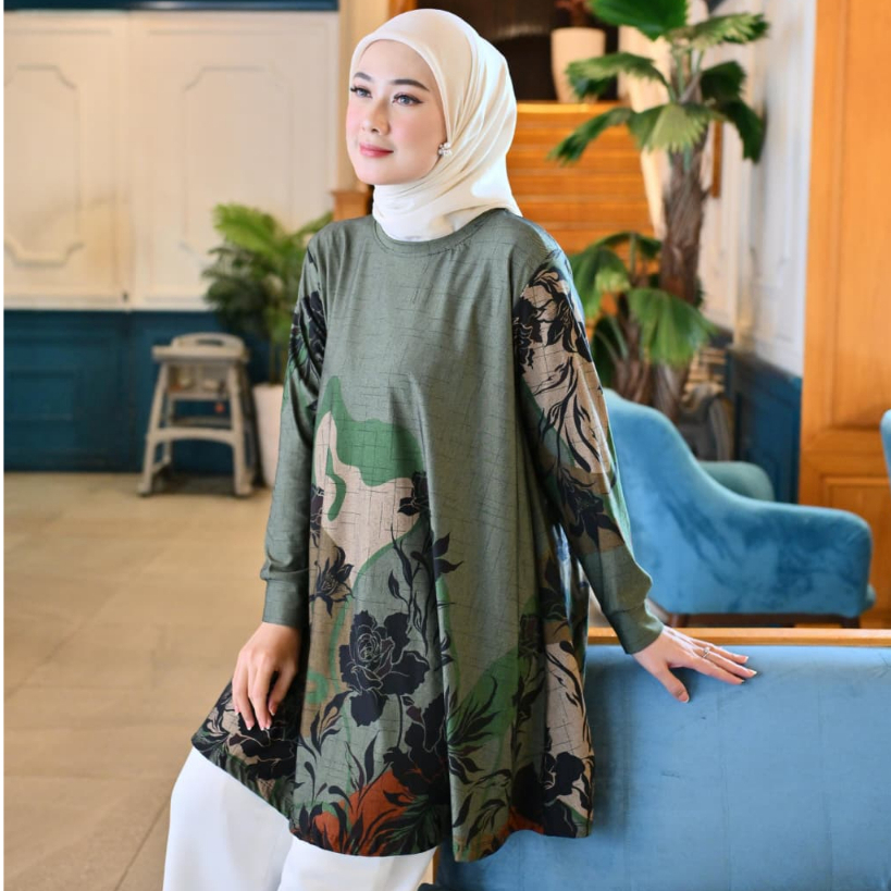 AQILA - GENDIS- Tunik Calvin Jeans BAHAN ADEM