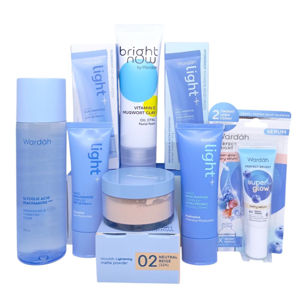 Paket Wardah Untuk Kulit Berminyak/ Paket Skincare Untuk Flek Hitam/Glowing/ Wardah Paket Murah