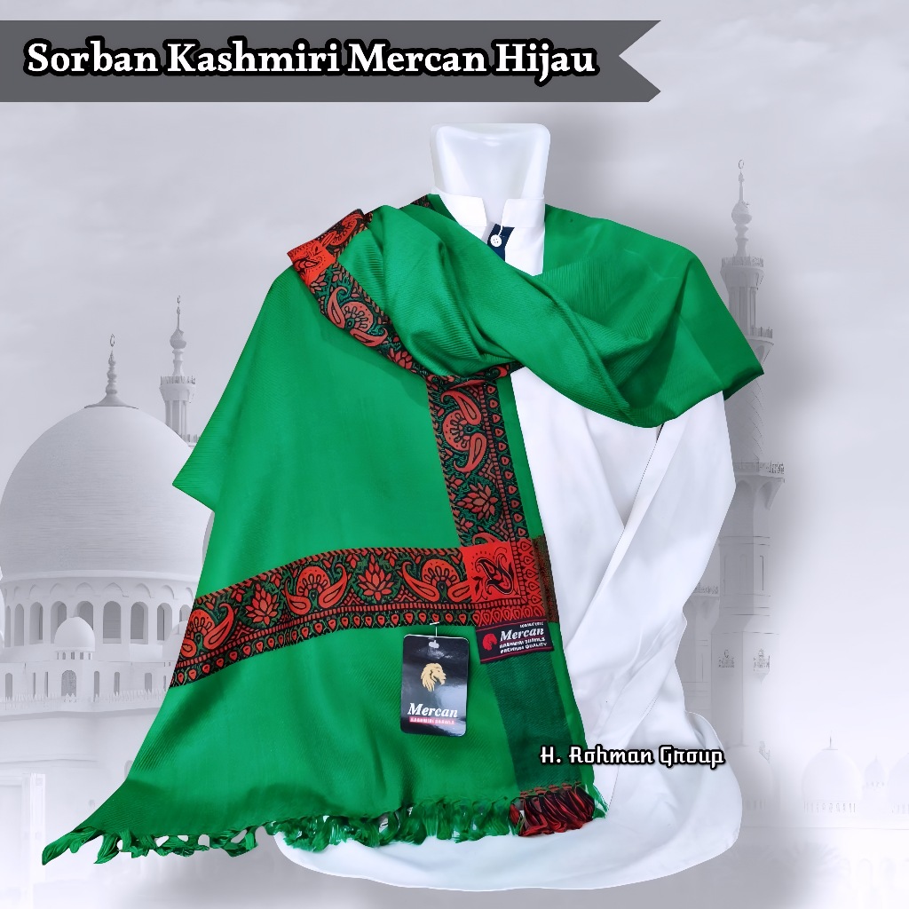 Surban Kashmir Yaman Motif Batik Printing