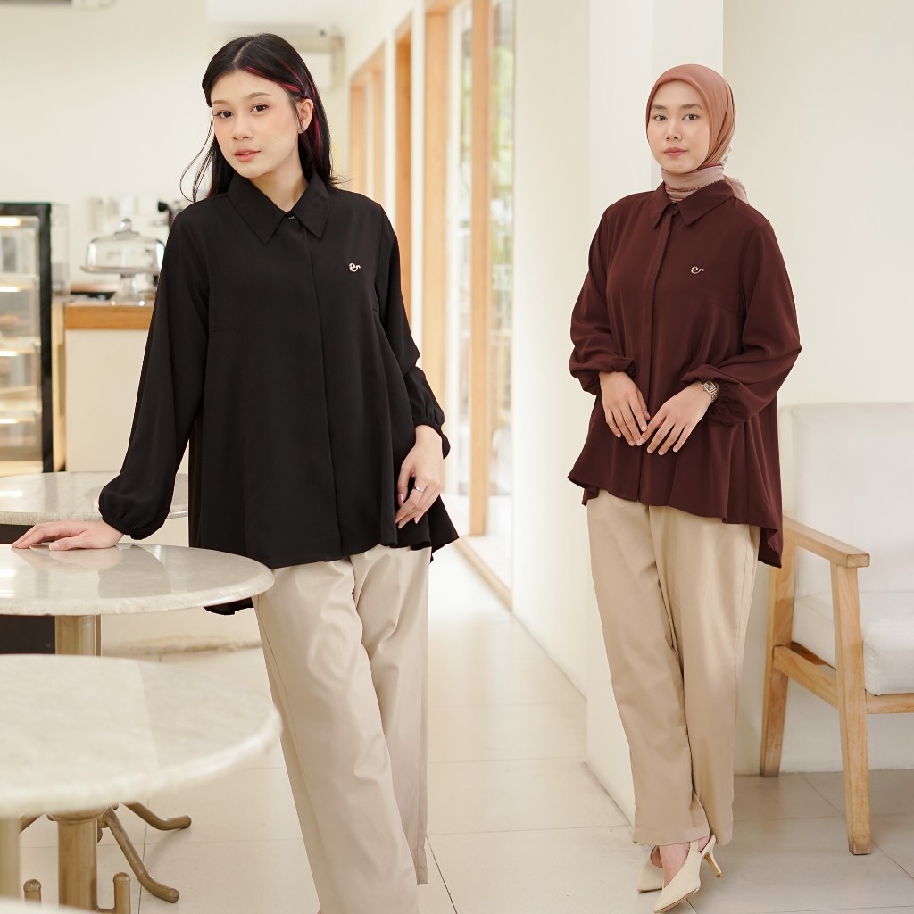 Ederra Rosana Blouse / Atasan Wanita / Top Polos