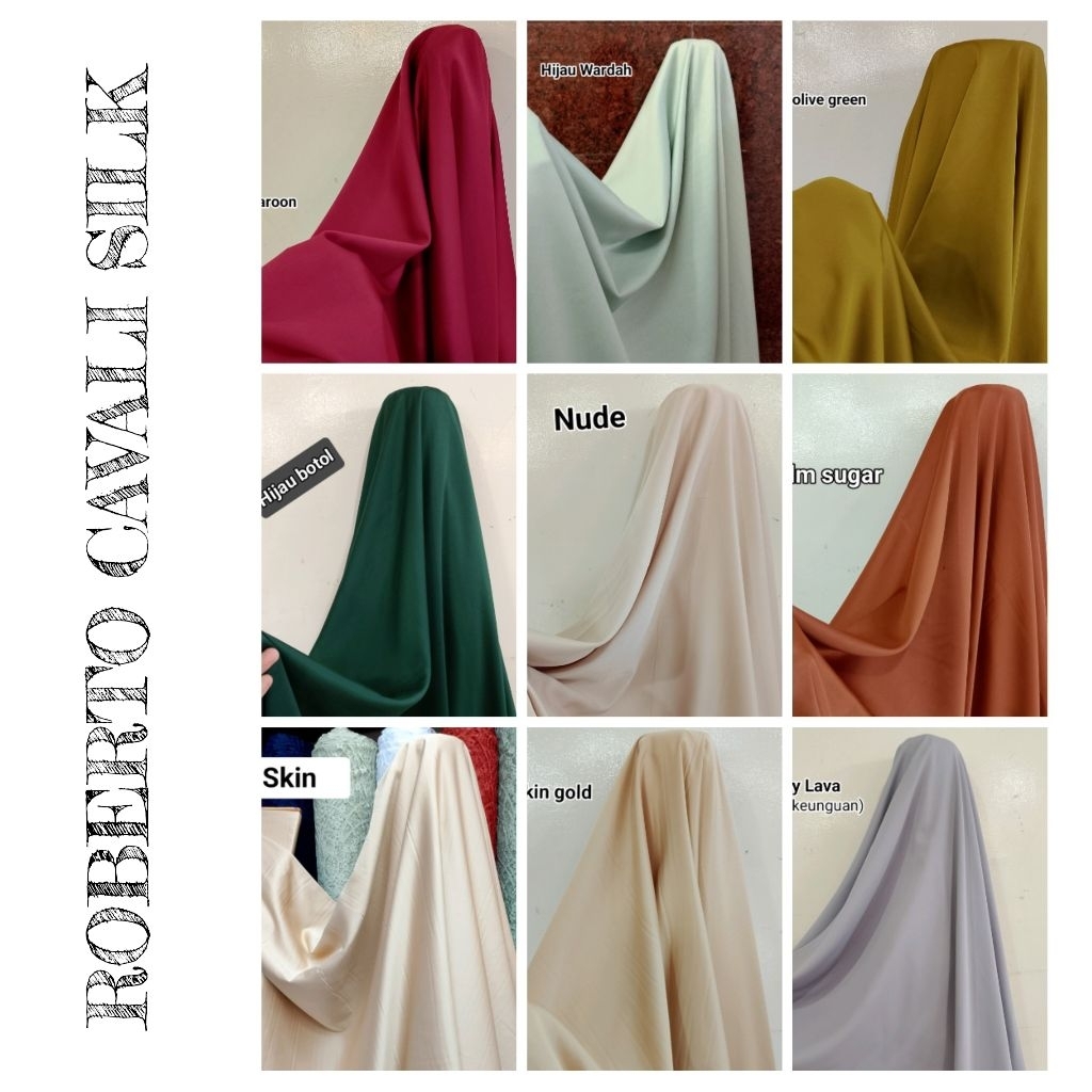 BAHAN POLOSAN,DRESS,PURING KEBAYA ROBERTO CAVALLI ORIGINAL