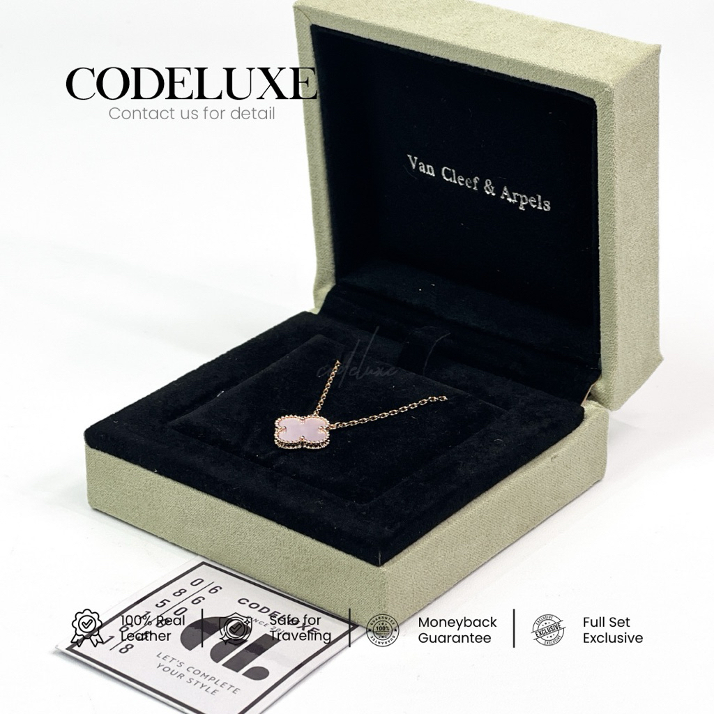[CODELUXE] Alhambra Pendant Necklace Mother Of Pearl 18K Gold Rose Gold - One Size