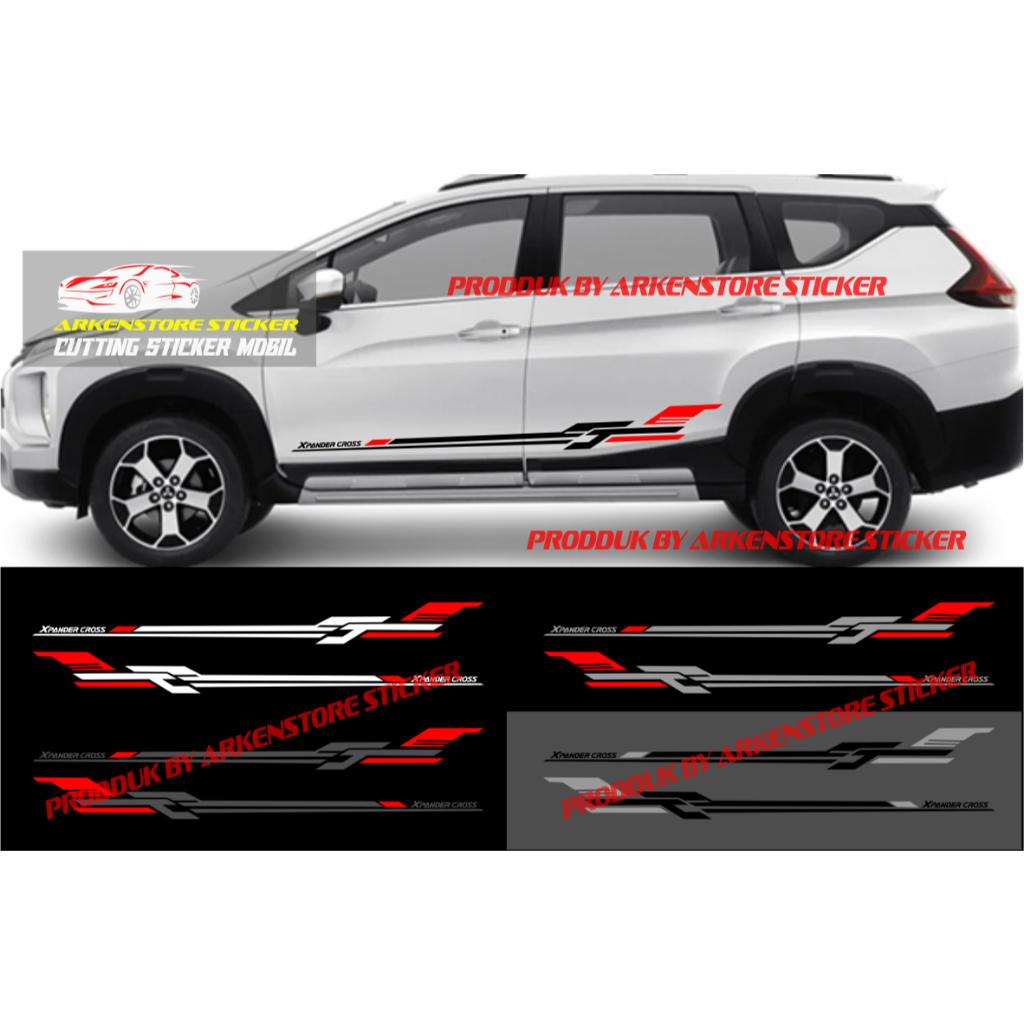 Stiker mobil Xpander cross sticker cutting stiker list sporty mobil mitsubishi Xpander cross