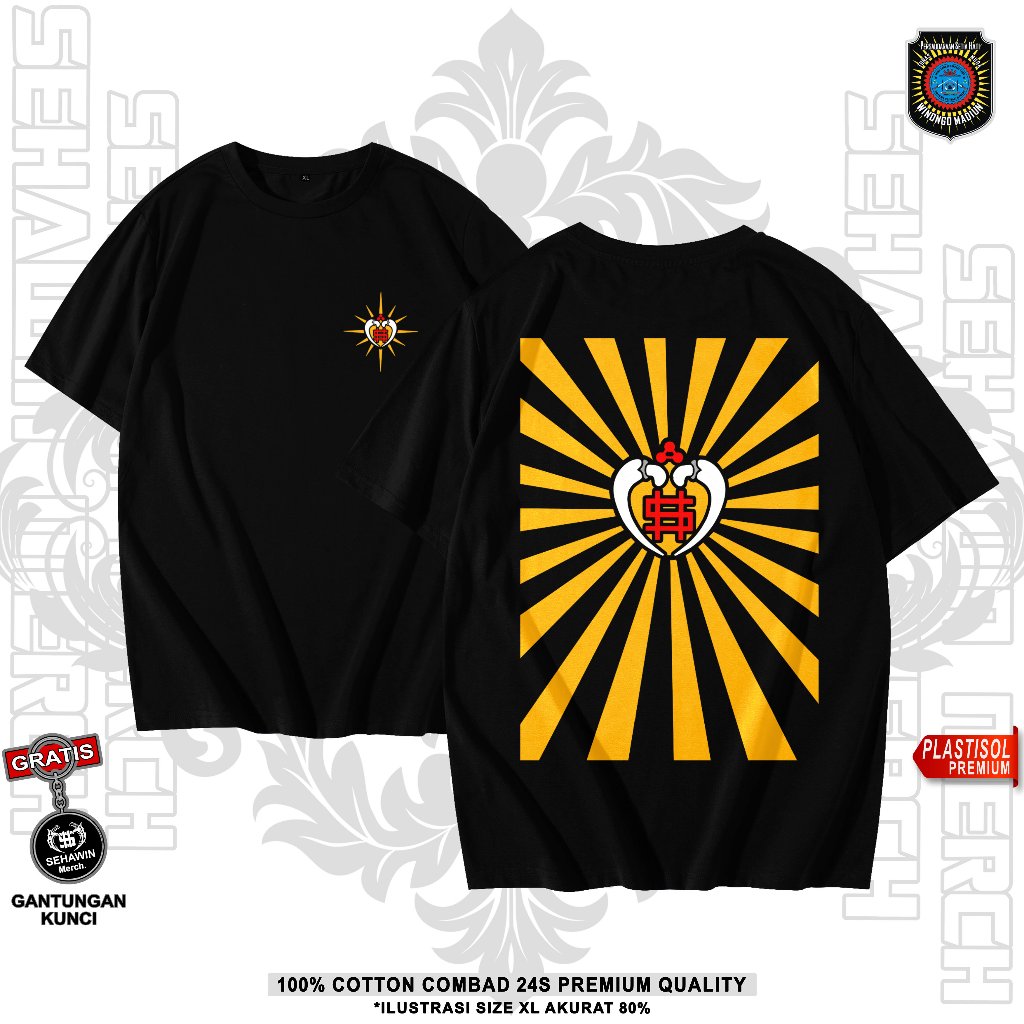 Kaos PSHW WINONGO Premium T-shirt Full Punggung Logo Bersinar