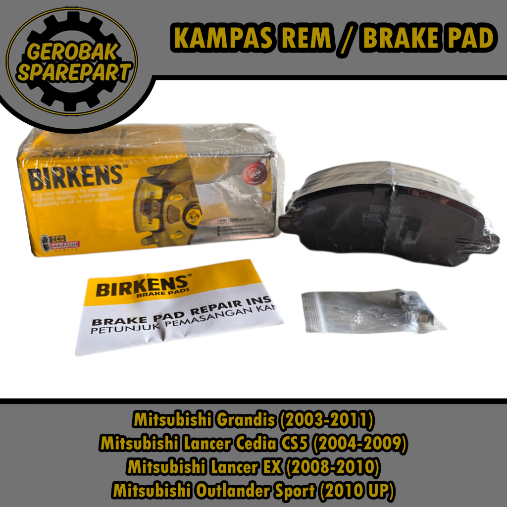 Kampas Rem Brake Pad Depan - Mitsubishi Grandis / Lancer Cedia CS5 / Lancer EX / Outlander Sport Bir