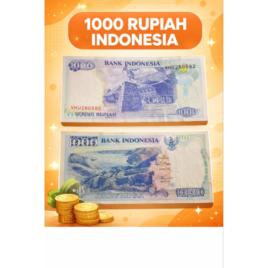 1000 Rupiah Emisi 1992 Grade B