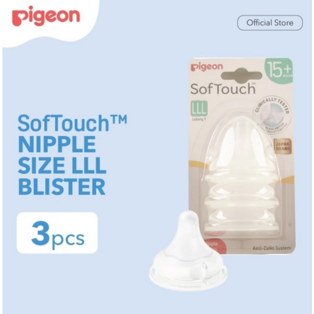 PIGEON SOFTOUCH NIPPLE SIZE LLL 3 PCS