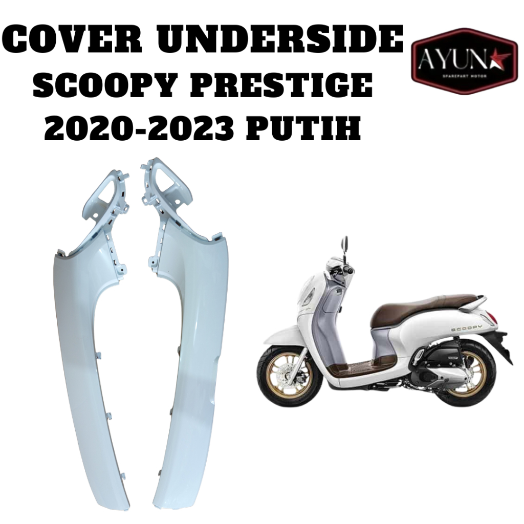 Dek Kolong R+L Scoopy Prestige 2020-2023 Footrest Bawah Scoopy Prestige K2F PUTIH Tenshi