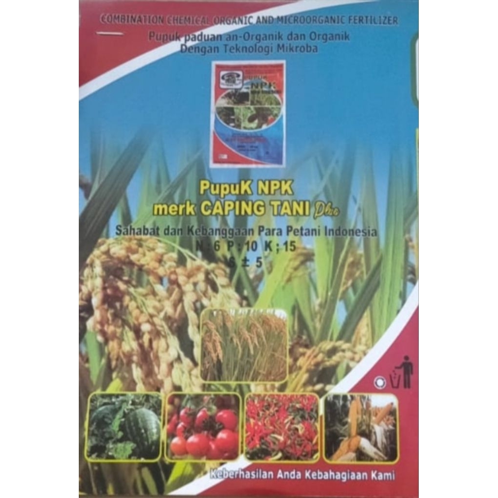 Pupuk NPK Caping Tani Plus 6-10-15 | Pupuk Tanaman Padi, Sayur & Buah | Subur Cepat Panen Melimpah