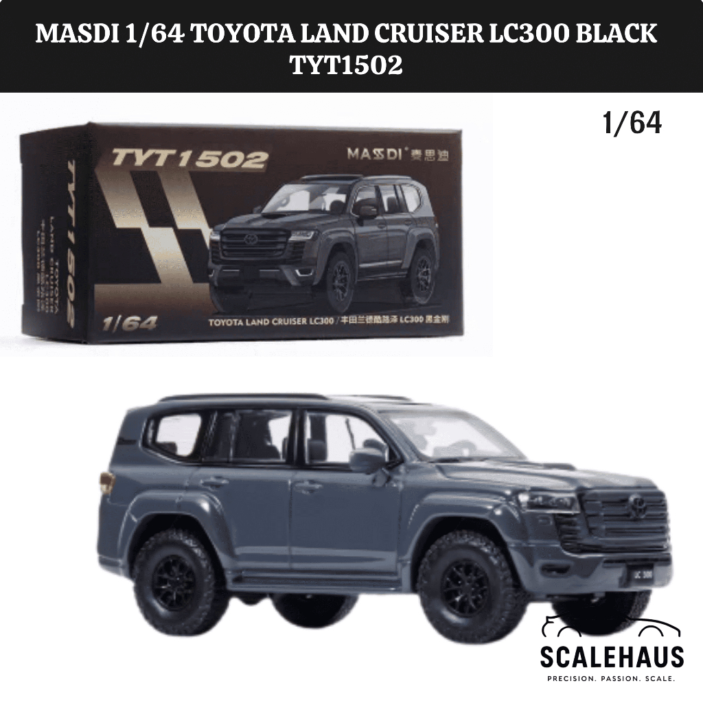 Masdi 1/64 Toyota Land Cruiser LC300 - Black