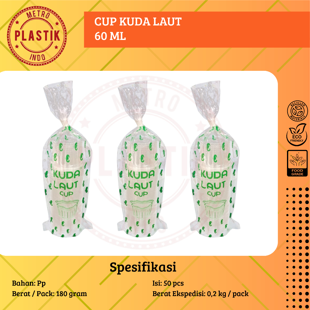 Gelas Plastik Bening Isi 50pcs | Cup Jelly | Puding Belimbing