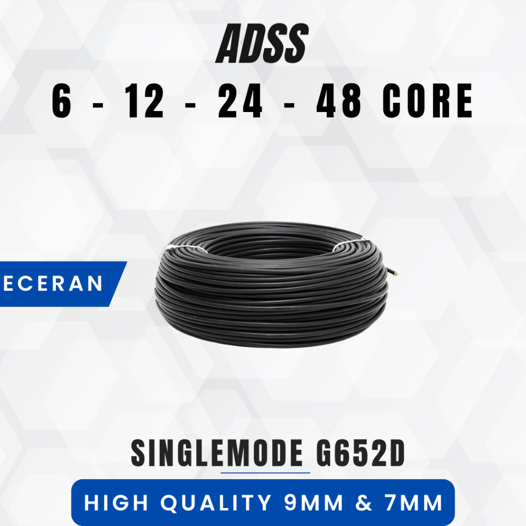 Kabel FO 4 6 12 24 48 96 144 core Adss Duct KU Singlemode Kabel Fiber Optik #1