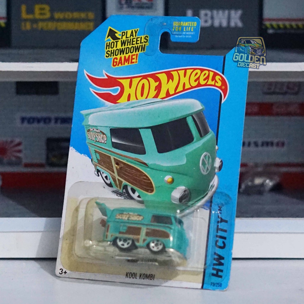 HOT WHEELS VOLKSWAGEN KOOL KOMBI SURF SHOP GREEN