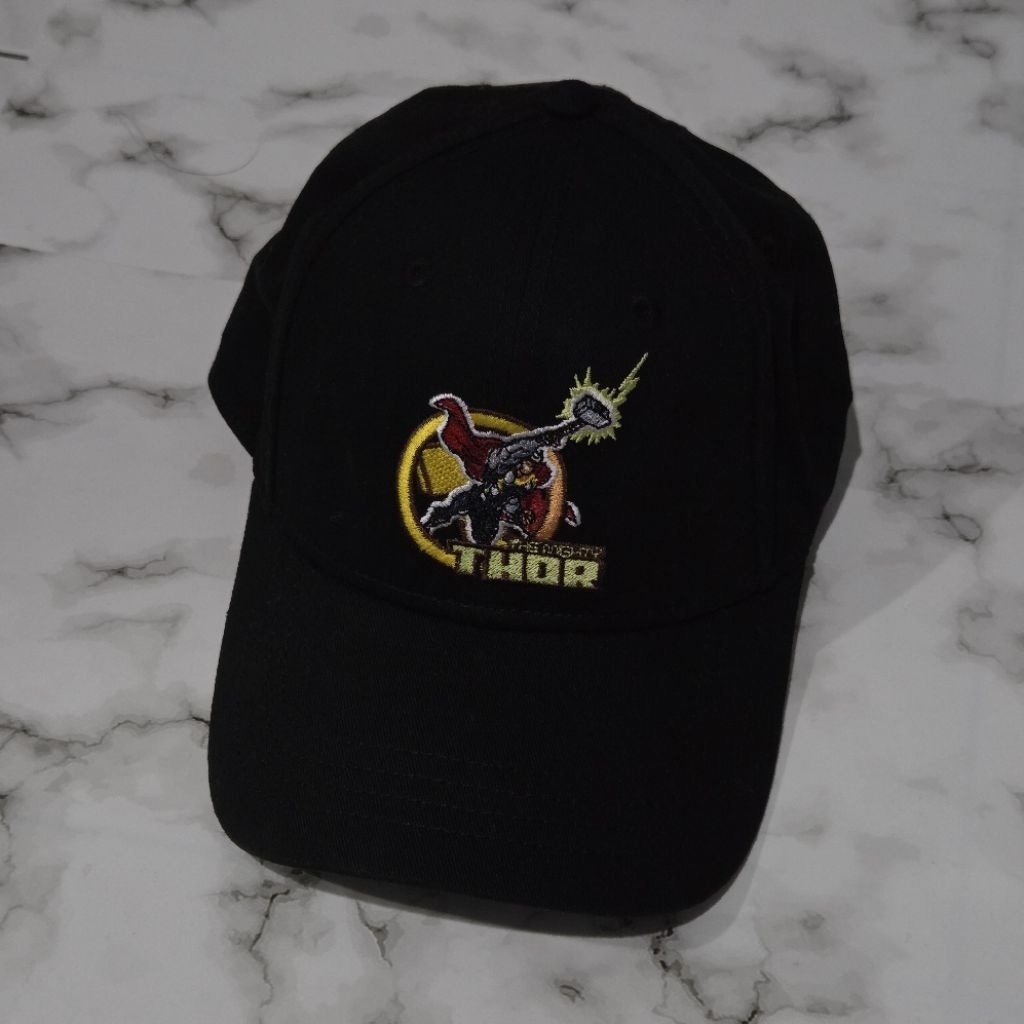 Marvel The Mighty Thor Black Miniso Miniso Adjustable Baseball Cap Hat (Preloved)