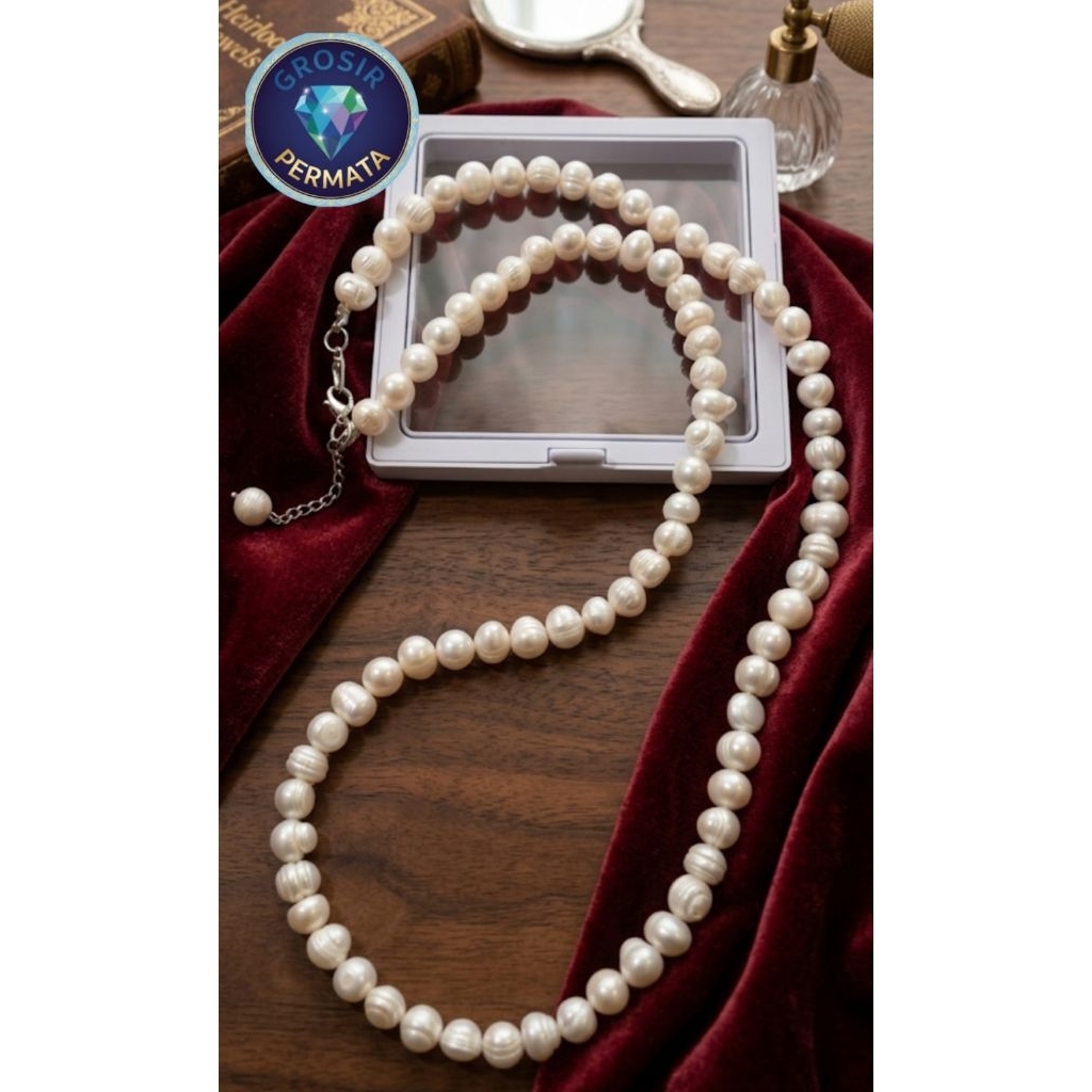 kalung mutiara asli air tawar