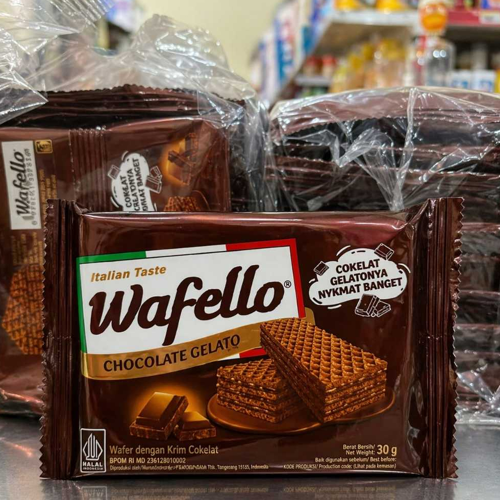 Roma Wafello 38gr - Wafel Cokelat & Karamel Italia