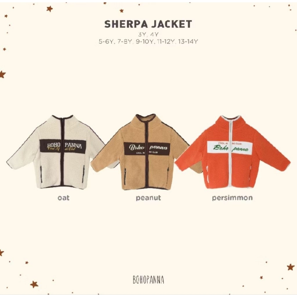 BOHOPANNA | BOHOPANNA SHERPA JACKET | BOHO MURAH | JAKET ANAK UNISEX | JAKET ANAK