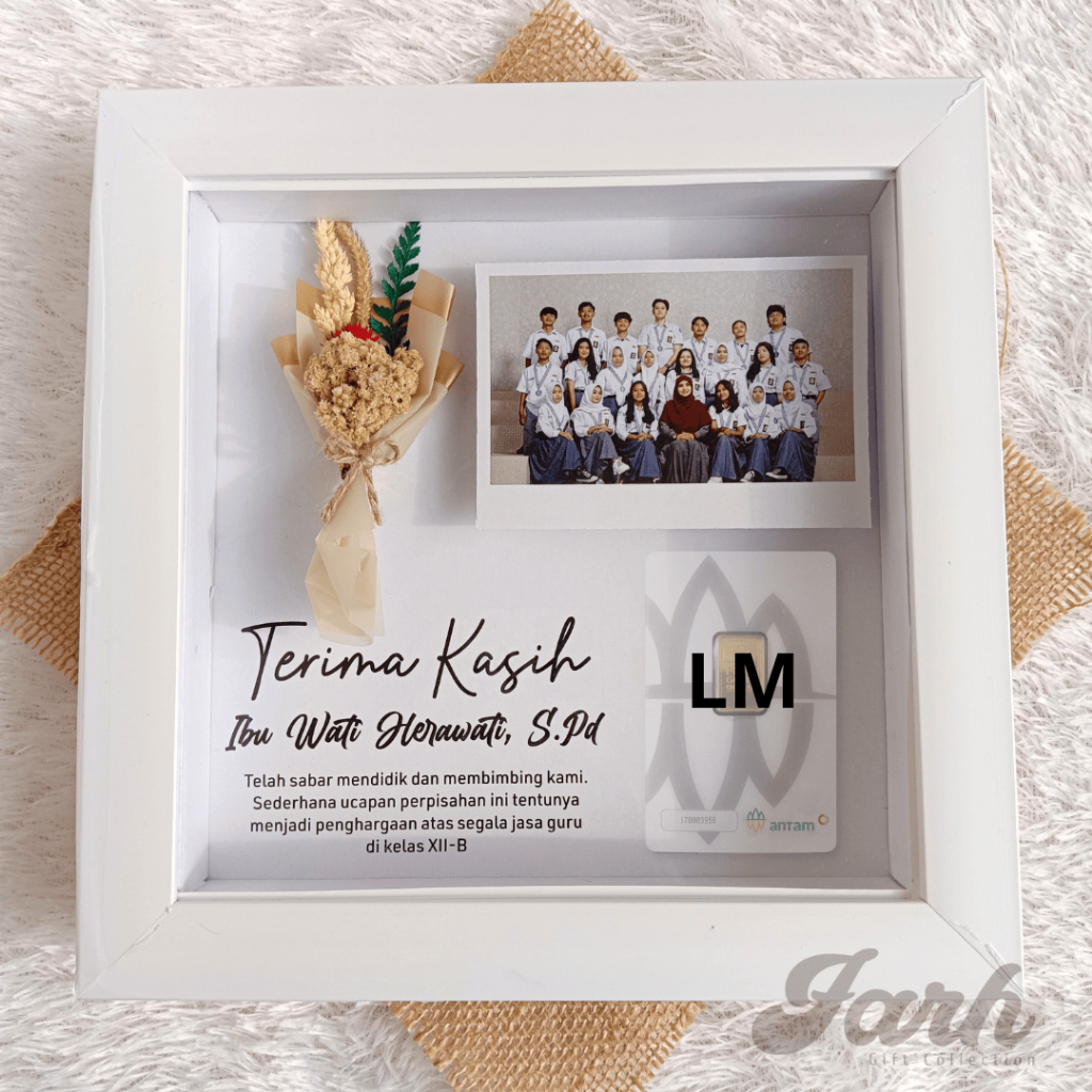 FRAME 3D LM / FLOWER IN FRAME 3D | CUSTOM BINGKAI 3D | KADO UNIK | KADO ULANG TAHUN WISUDA WEDDING H