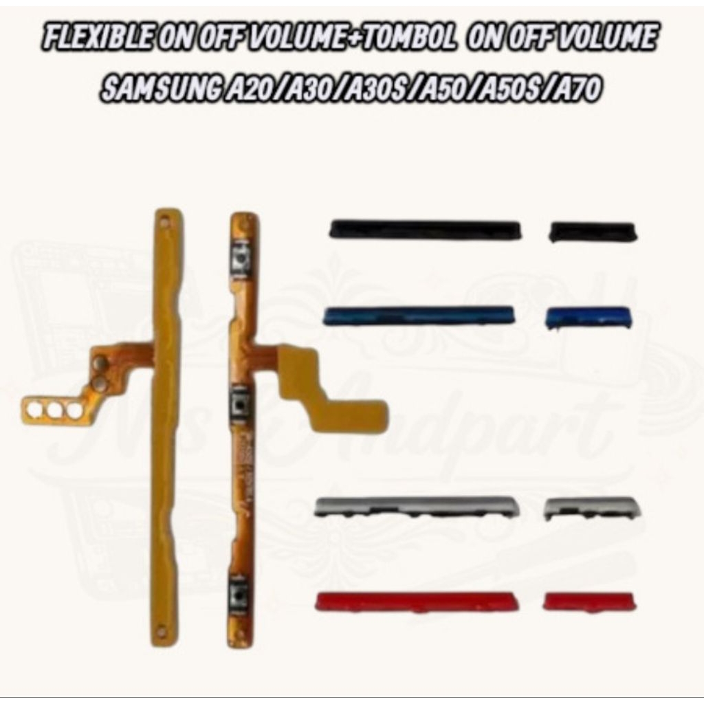 flexible on off volume+tombol on off volume Samsung A50S Original