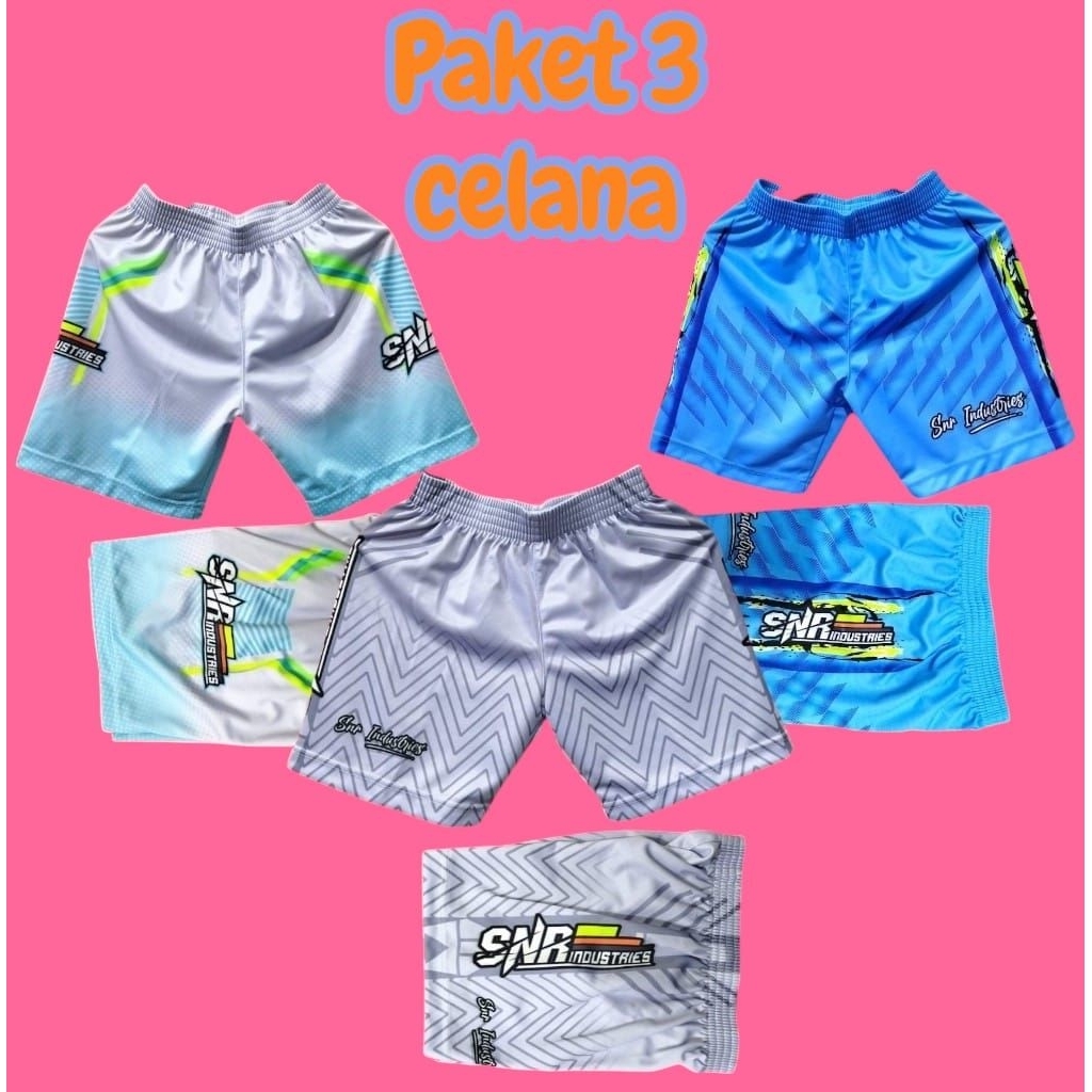 paket hemat celana SNR industries voli full printing voli paket hemat celana snr industries voli PAK
