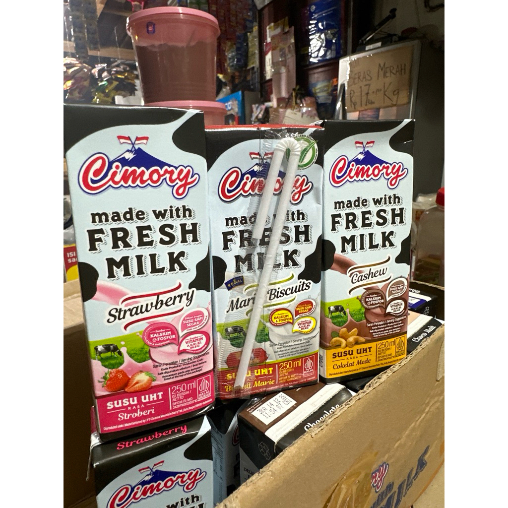 Susu UHT Cimory 250 ml - Rasa Almond, Choco Malt, Salted Caramel