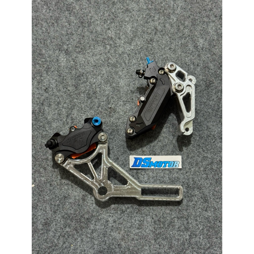 kaliper DAYTONA 4P dan 2P DEPAN BELAKANG SET BREKET CNC ALUMUNIUM PNP SUPRA125 KARISMA KPH ASTREA GR