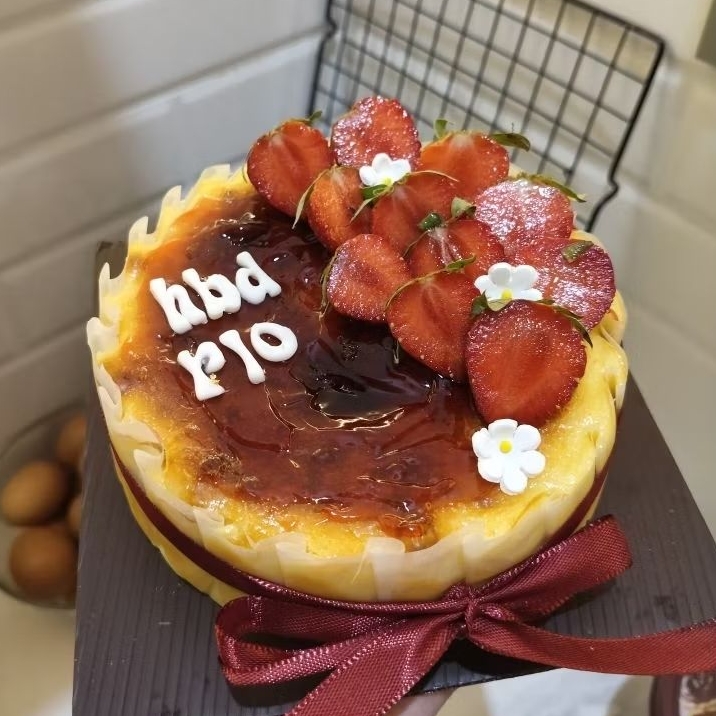 (PO H-1) Basque Burnt Cheesecake / Burnt Cheesecake Hias / Burnt Cheesecake Birthday