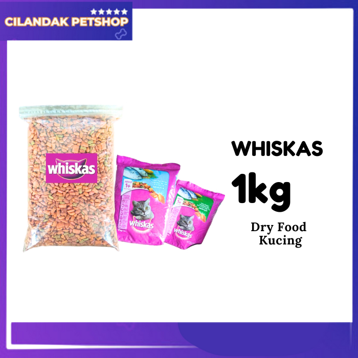 whiskas repack 1kg makanan kucing kering whiskas