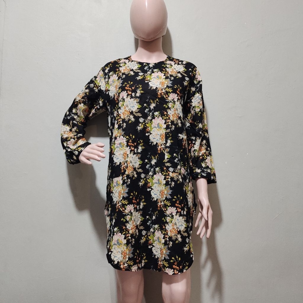 Floral Dress floral tunic floral mididress floral abstrak tunik floral tunik motif bunga flower dres