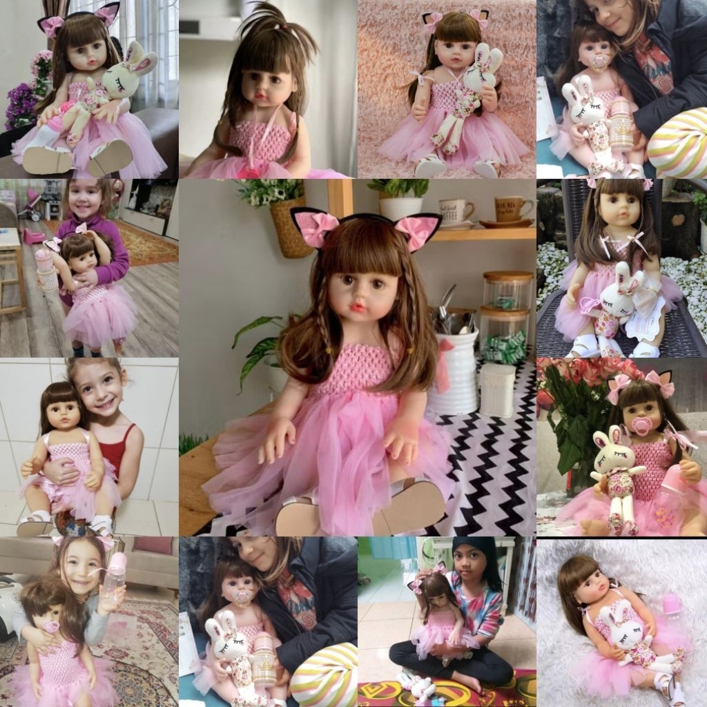 Promo Boneka Reborn Baby Alive Minum Pipis Premium Full Silikon 45cm