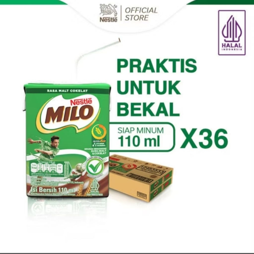 SUSU UHT MILO 1 DUS 110ML @36pcs