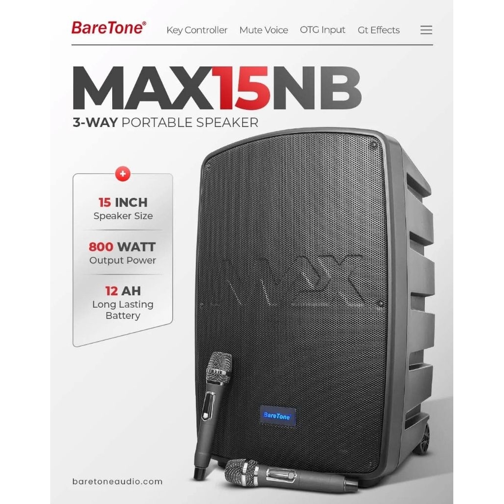 Speaker aktif Baretone max 15NB 800watt