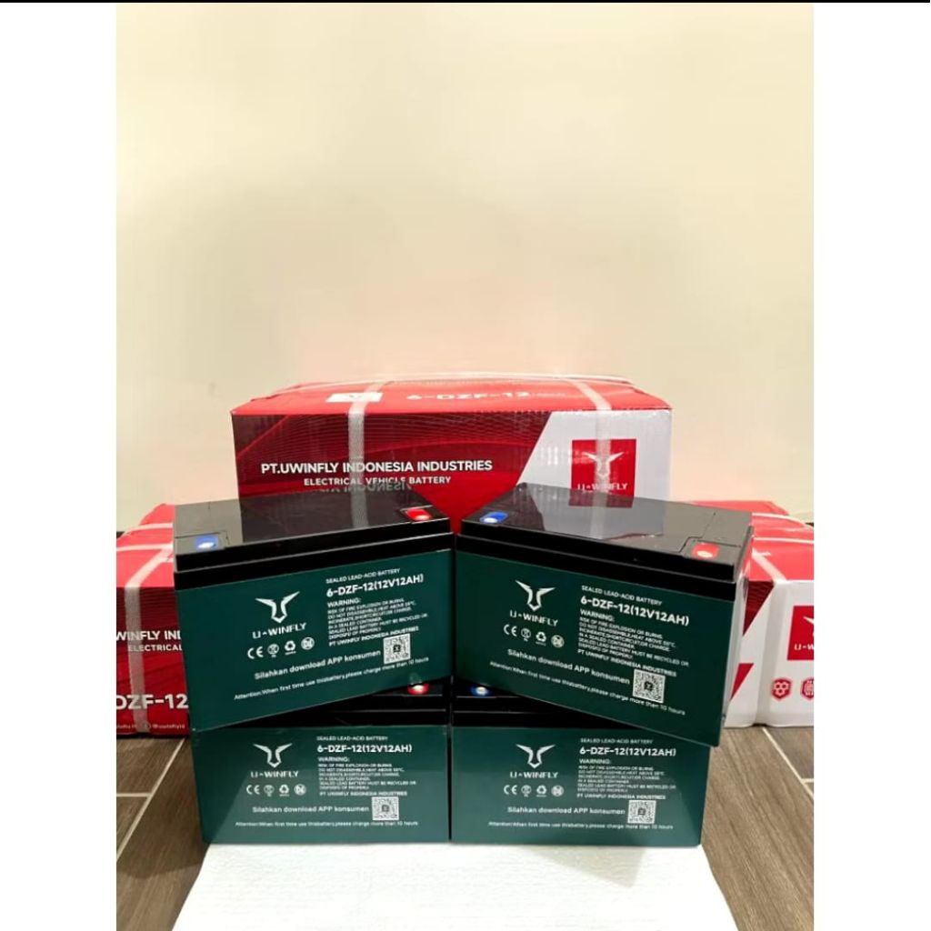 AKI SEPEDA LISTRIK UWINFLY 12V/12AH  ( BISA UNTUK SEMUA MERK & TIPE SEPEDA LISTRIK )
